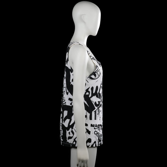 Tank top - White & Black - Size M