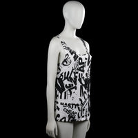 Tank top - White & Black - Size M