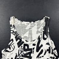 Tank top - White & Black - Size M