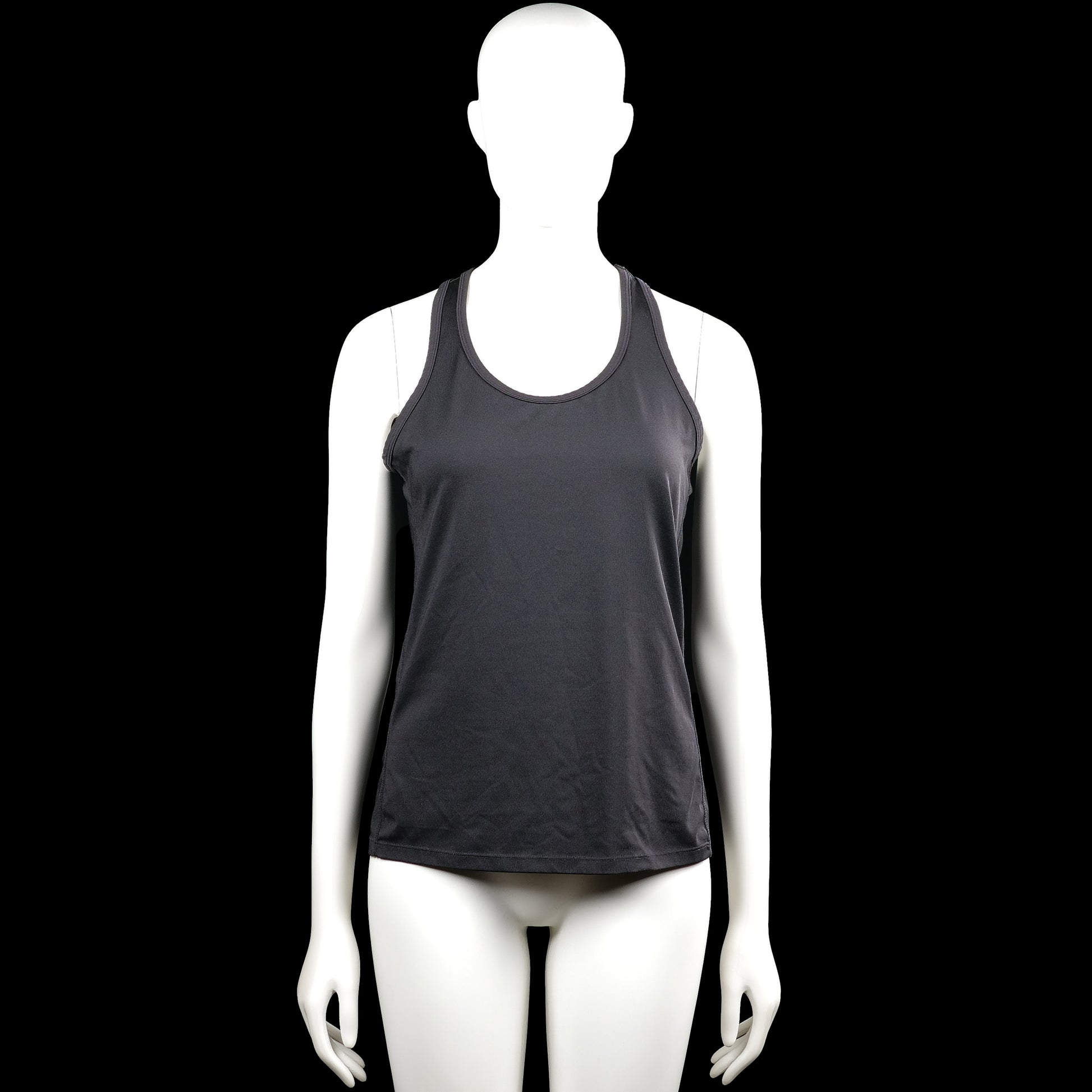 H&M - Tank top - Charcoal - Size M - Charcoal solid sleeveless tank top with a scoop neckline and racerback. Straight hem with plain armhole and neckline trim.