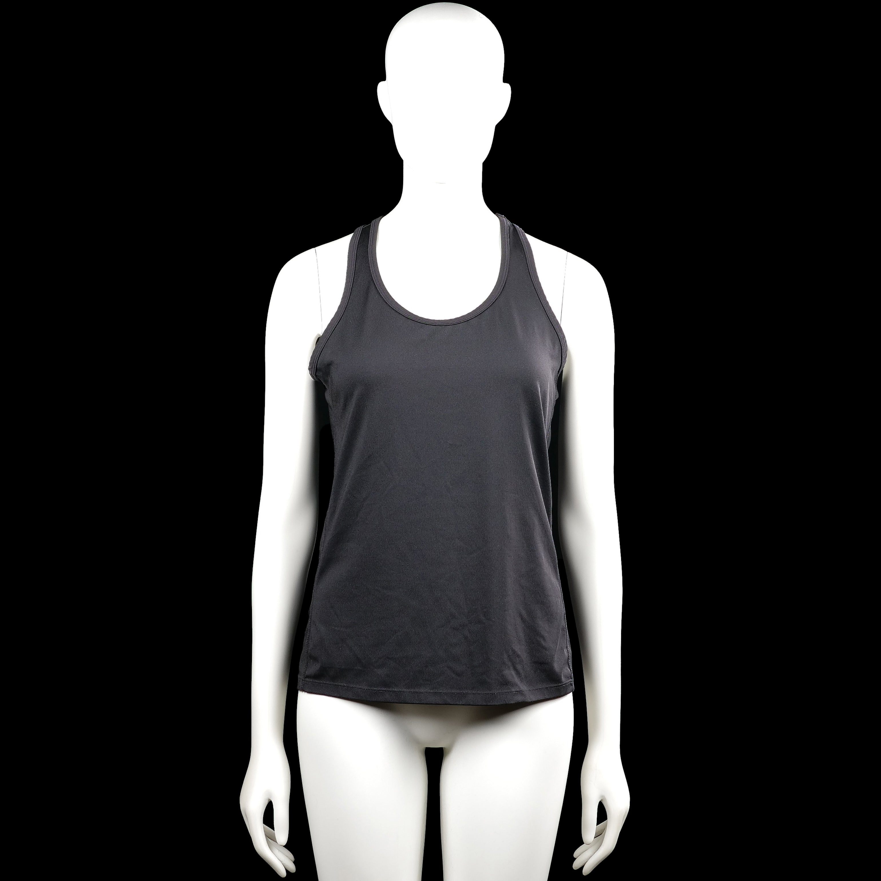 H&M - Tank top - Charcoal - Size M - Charcoal solid sleeveless tank top with a scoop neckline and racerback. Straight hem with plain armhole and neckline trim.