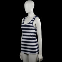 Tank top - White & Navy - Size M