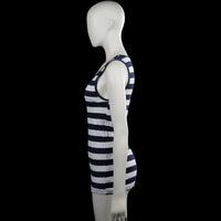 Tank top - White & Navy - Size M