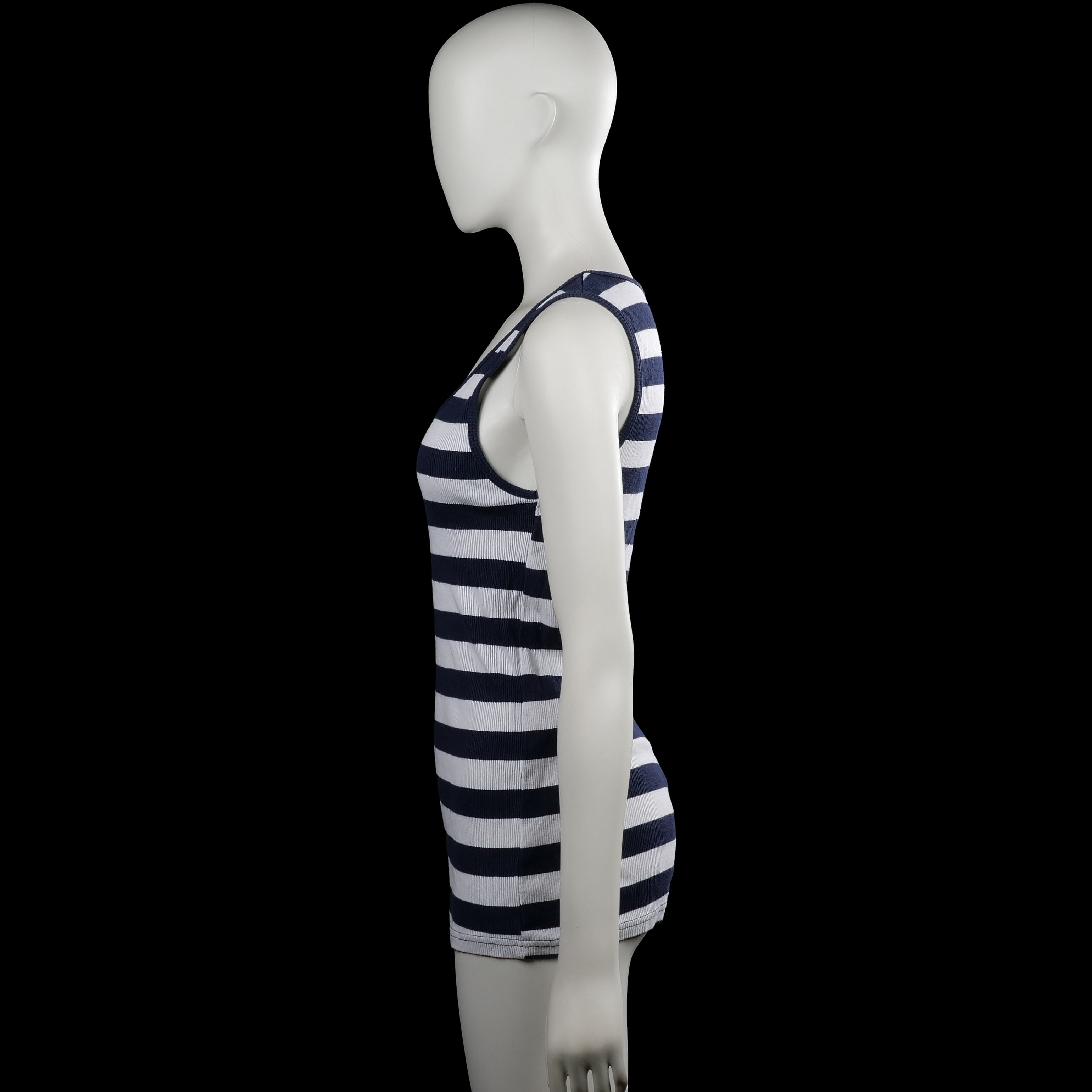 Tank top - White & Navy - Size M
