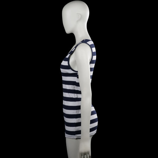 Tank top - White & Navy - Size M