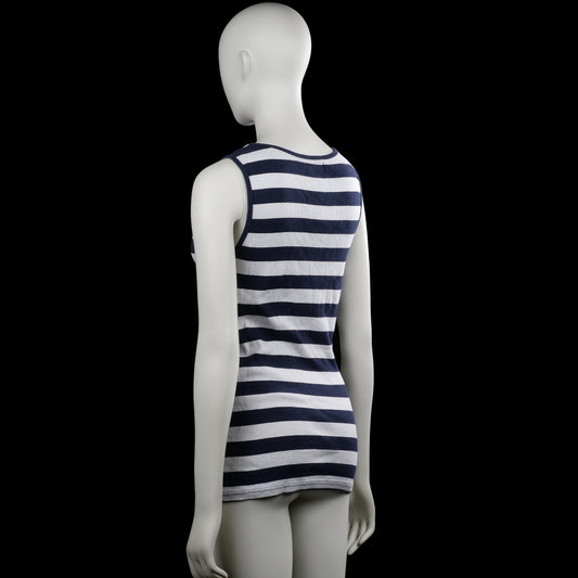 Tank top - White & Navy - Size M