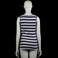 Tank top - White & Navy - Size M