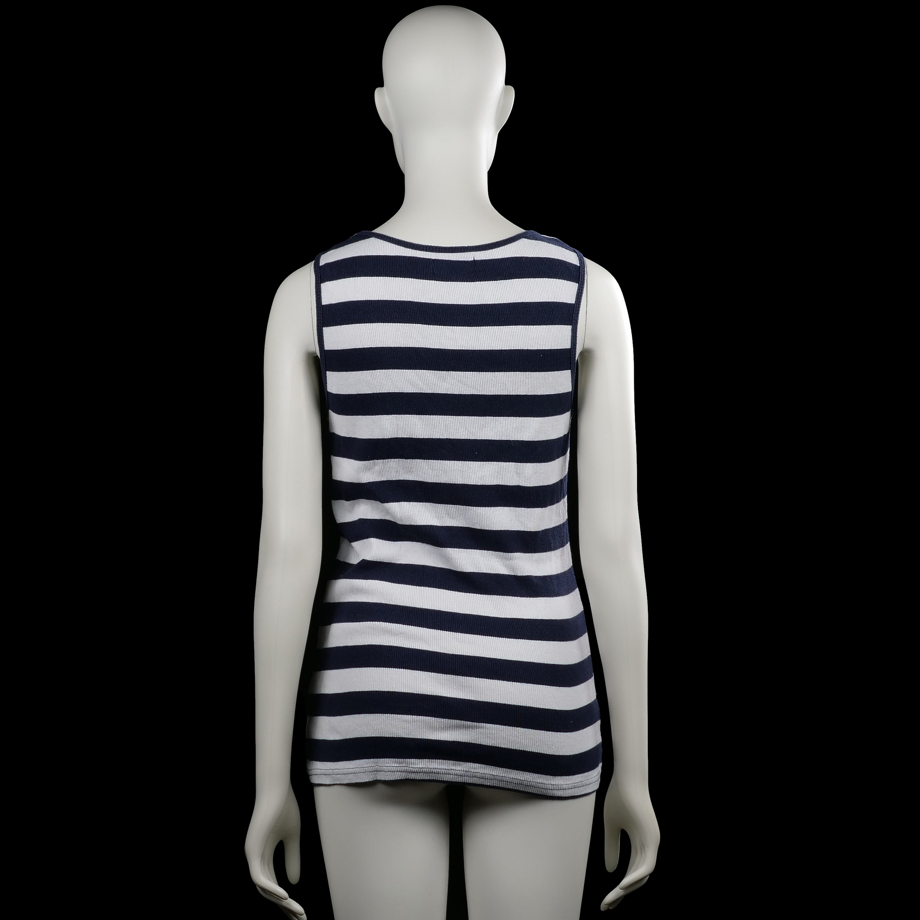 Tank top - White & Navy - Size M