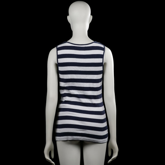 Tank top - White & Navy - Size M
