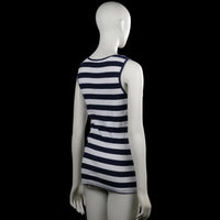 Tank top - White & Navy - Size M