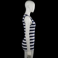 Tank top - White & Navy - Size M