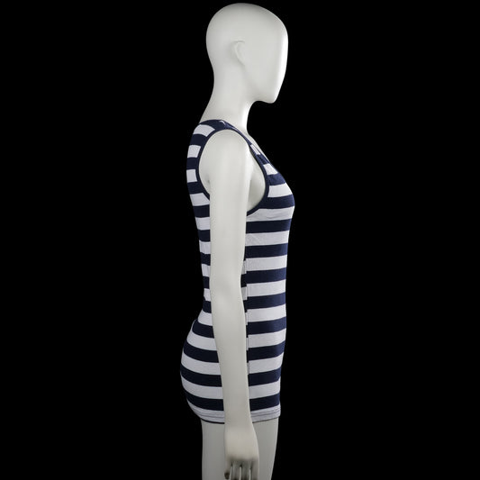 Tank top - White & Navy - Size M