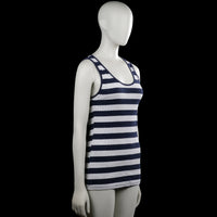 Tank top - White & Navy - Size M