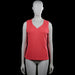 Setterlaine - Tank top - Red - Size L - Red solid sleeveless top with a V-neckline and plain armhole trim. Straight hem with no visible closures.