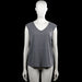 Shein - Tank top - Gray - Size M - Gray solid sleeveless top with a V-neckline and wide armholes. Straight hem with plain sleeve and neckline edges.