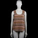 Tank top - Multicolored - Size M - Multicolored sleeveless top with a scoop neckline and a geometric print. Features wide shoulder straps and a curved hem.