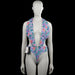 Na-kd - Bodysuit - Multicolored - Size L - (NEW) - Multicolored floral halter-neck bodysuit with a deep V front and a tie closure at the back of the neck. Straight hem with plain edges.