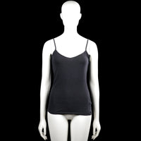 H&m basics - Tank top - Black - Size S - Black solid camisole with thin shoulder straps and a V-neckline. Features a straight hem.