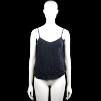 Tank top - Navy - Size S - Navy solid camisole top with thin spaghetti straps and a V-neckline. Straight hem with no visible closures.