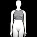 Tank top - Black & White - Size XS - Black and white sleeveless crop top with a round neck and an open mesh design. Straight hem with plain edging and no visible closure.