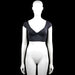 Madlady - T-shirt - Black - Size XS - Black solid crop top with a scoop neckline and short sleeves. Features a twisted gathered detail at the front and a straight hem.