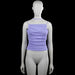 Noisy May - Tank top - Lavender - Size XS - Lavender solid strapless top with thin shoulder straps and an additional tie strap around the neck. Ruched sides with a straight hem.