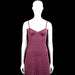 Lindex - Tank top - Purple & Pink - Size 34 - Purple spaghetti-strap dress with an all-over pink dotted pattern and a V-neckline. Features a straight hem and plain strap edges with adjustable sliders.