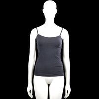Zeeman - Tank top - Charcoal - Size M - Charcoal solid camisole top with thin shoulder straps and a scoop neckline. Features a straight hem with no visible closures.