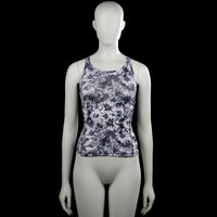 Pxs - Sports top - Gray & Black - Size 134, 140 - Gray and black printed sleeveless top with a round neckline and straight hem. Features thin shoulder straps with crisscross straps at the back.