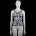 Pxs - Sports top - Gray & Black - Size 134, 140 - Gray and black printed sleeveless top with a round neckline and straight hem. Features thin shoulder straps with crisscross straps at the back.