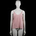 Atmosphere - Tank top - Pink - Size 36 - Pink solid sleeveless camisole with thin shoulder straps and a V-neckline. Straight hem with a horizontal strap detail across the upper back.