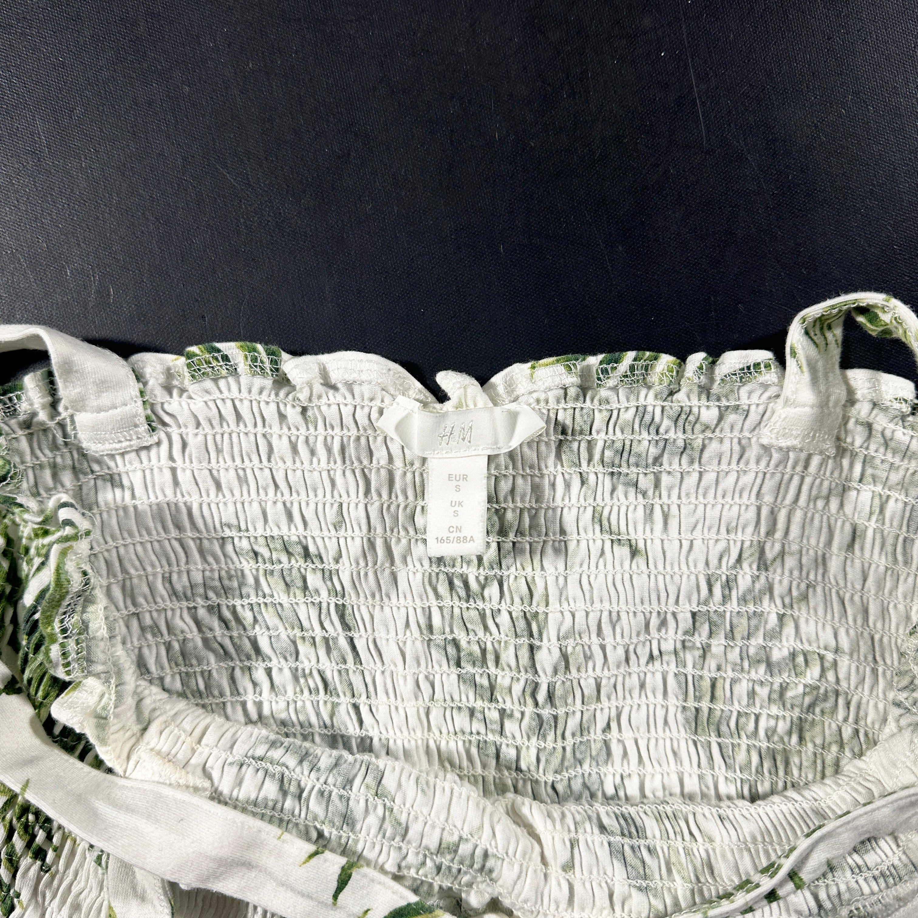 Tank top - White & Olive - Size S