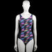 H&M - Bodysuit - Multicolored - Size 158, 164 - Multicolored printed one-piece with a scoop neckline and sleeveless shoulder straps. Features black side panels, a racerback cut, and a large back cutout.