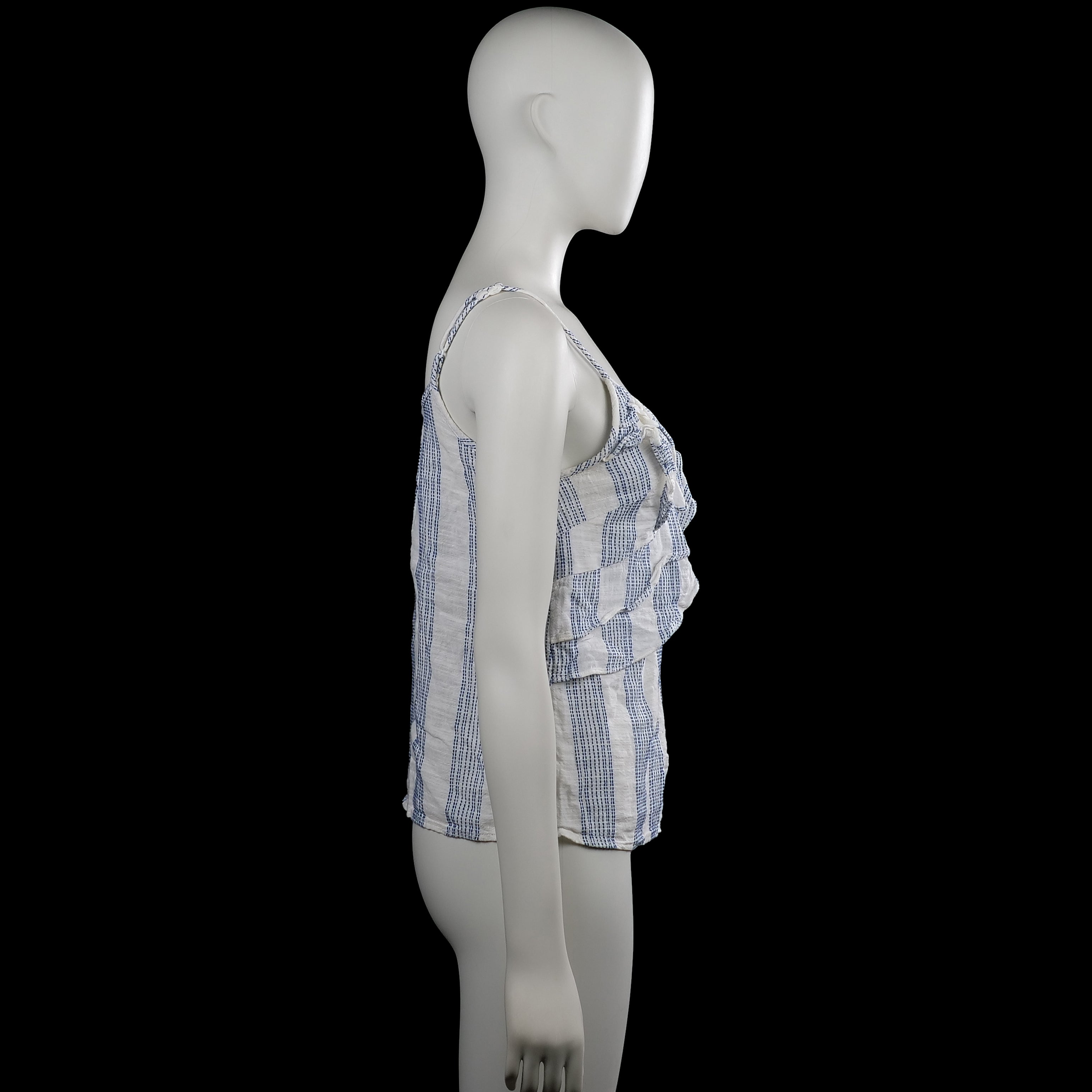 Tank top - White & Navy - Size 36