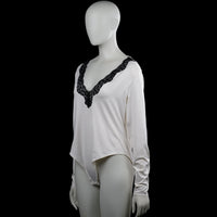 Bodysuit - White & Black - Size XL