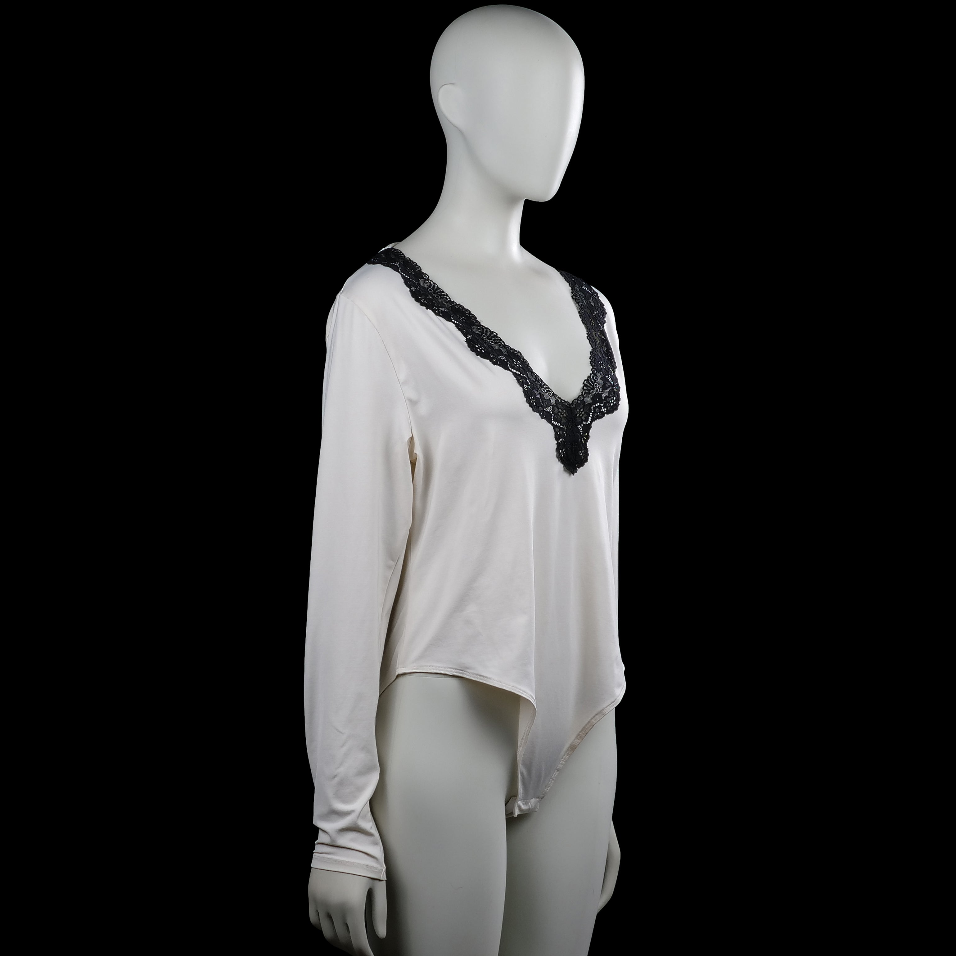 Bodysuit - White & Black - Size XL