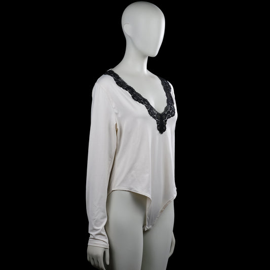 Bodysuit - White & Black - Size XL