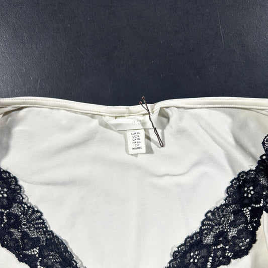 Bodysuit - White & Black - Size XL