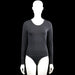 Zalando - Bodysuit - Black - Size M - Black solid long-sleeve top with a scoop neckline and plain cuffs. Curved hem with a bodysuit-style bottom.