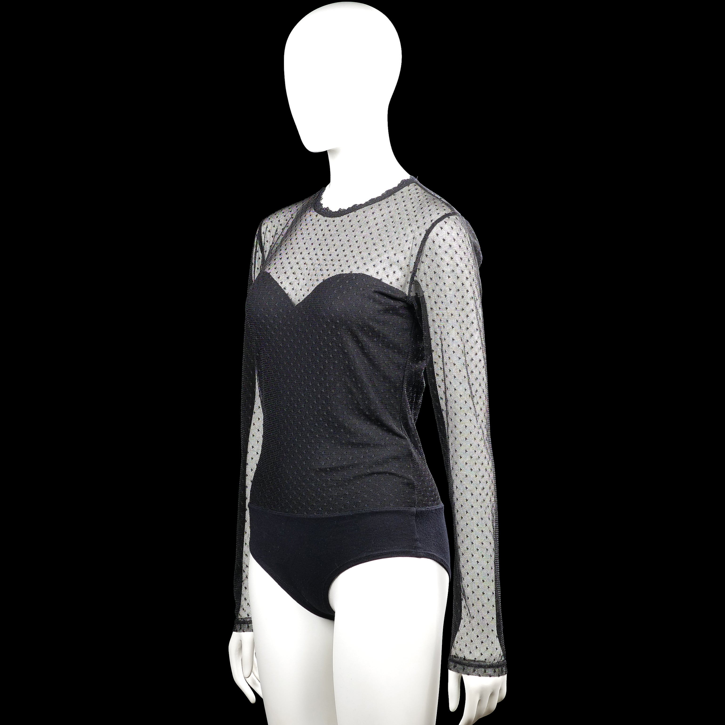 Bodysuit - Black & Light Gray - Size M