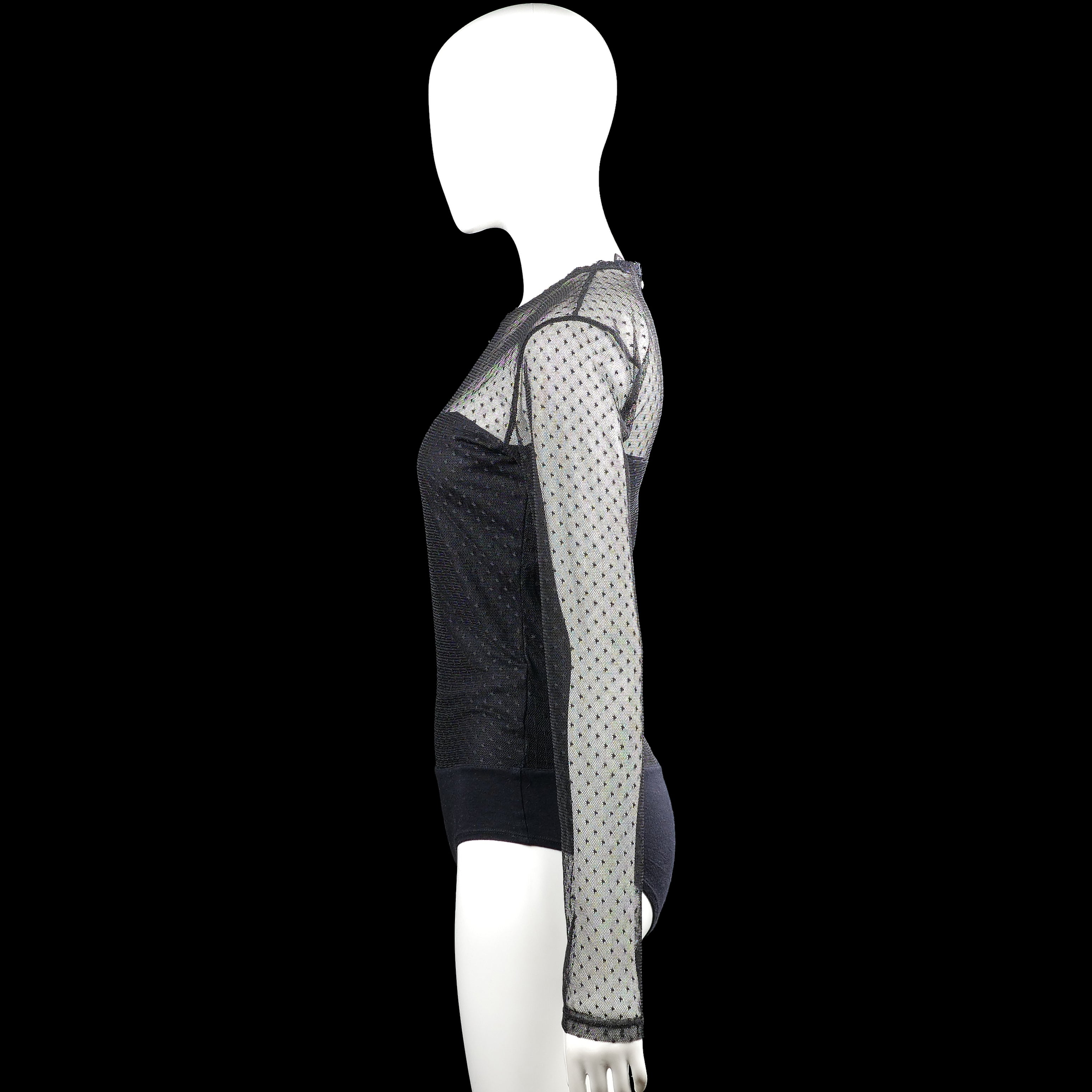 Bodysuit - Black & Light Gray - Size M