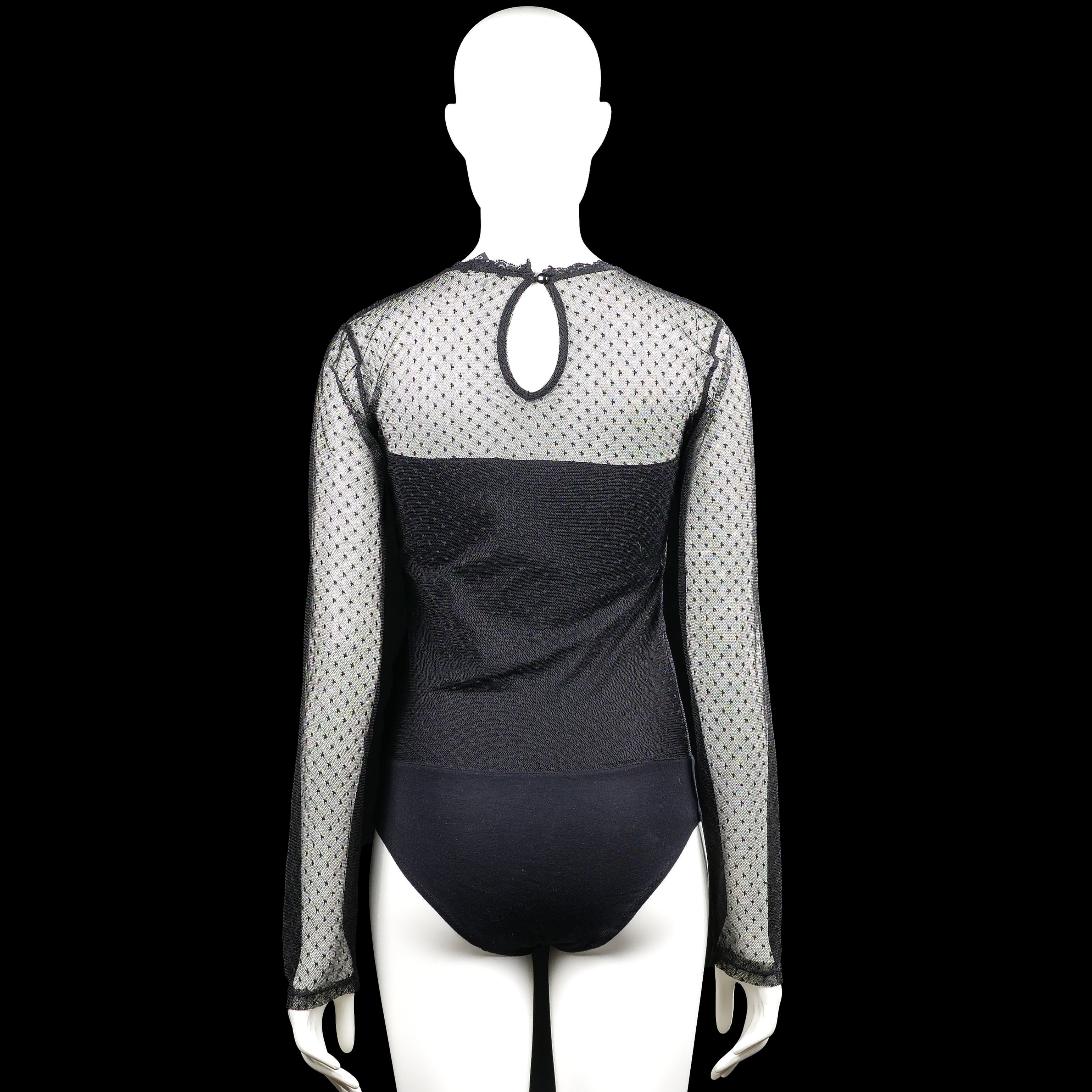 Bodysuit - Black & Light Gray - Size M
