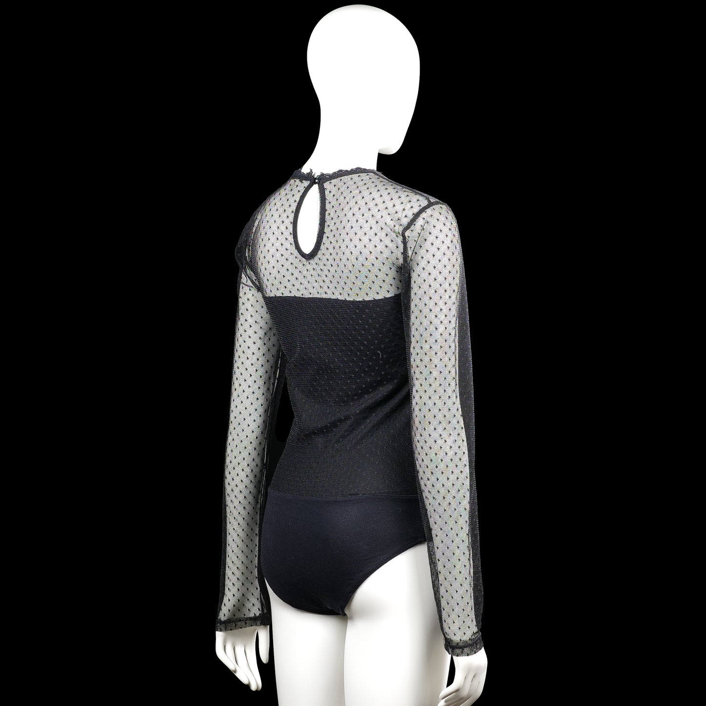 Bodysuit - Black & Light Gray - Size M