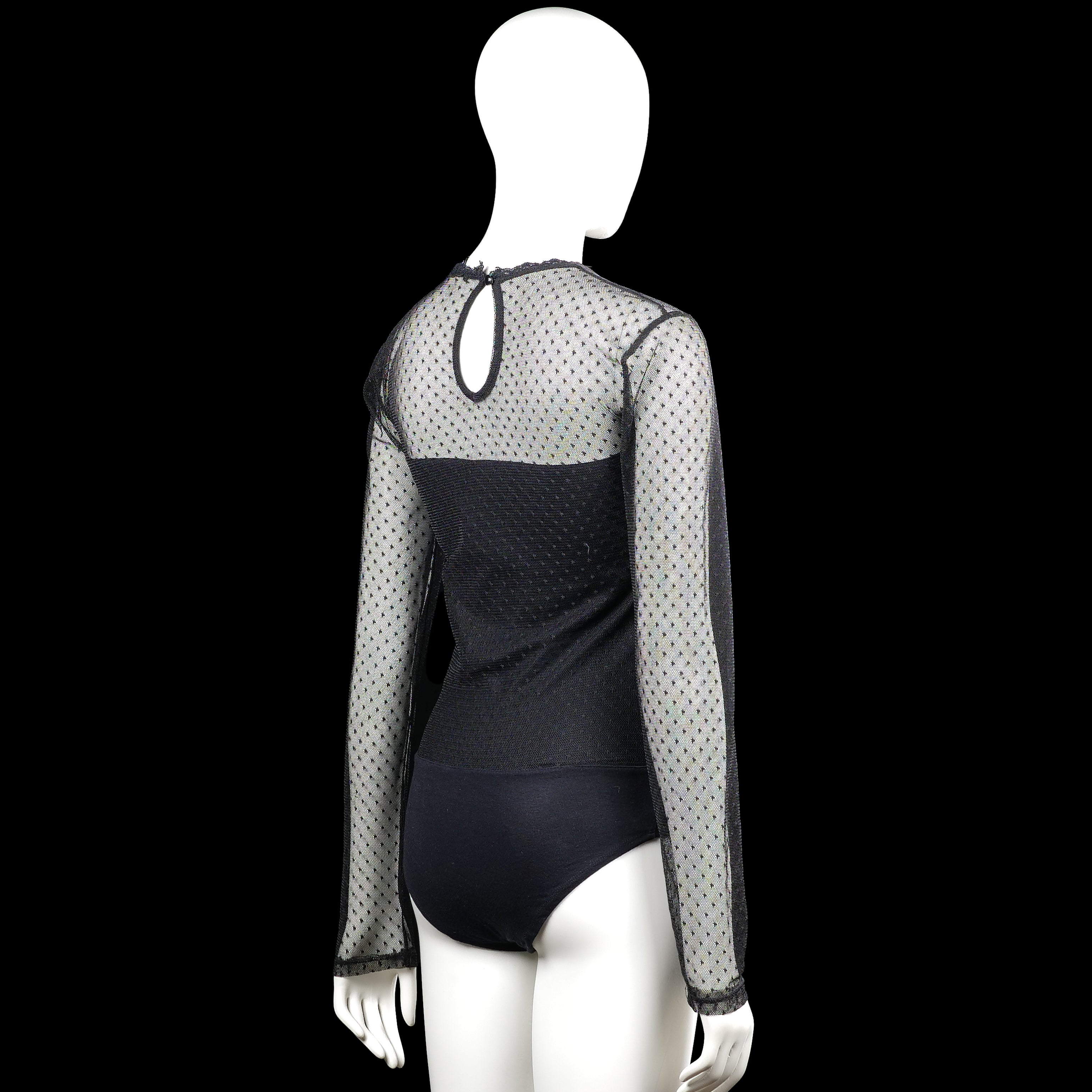 Bodysuit - Black & Light Gray - Size M