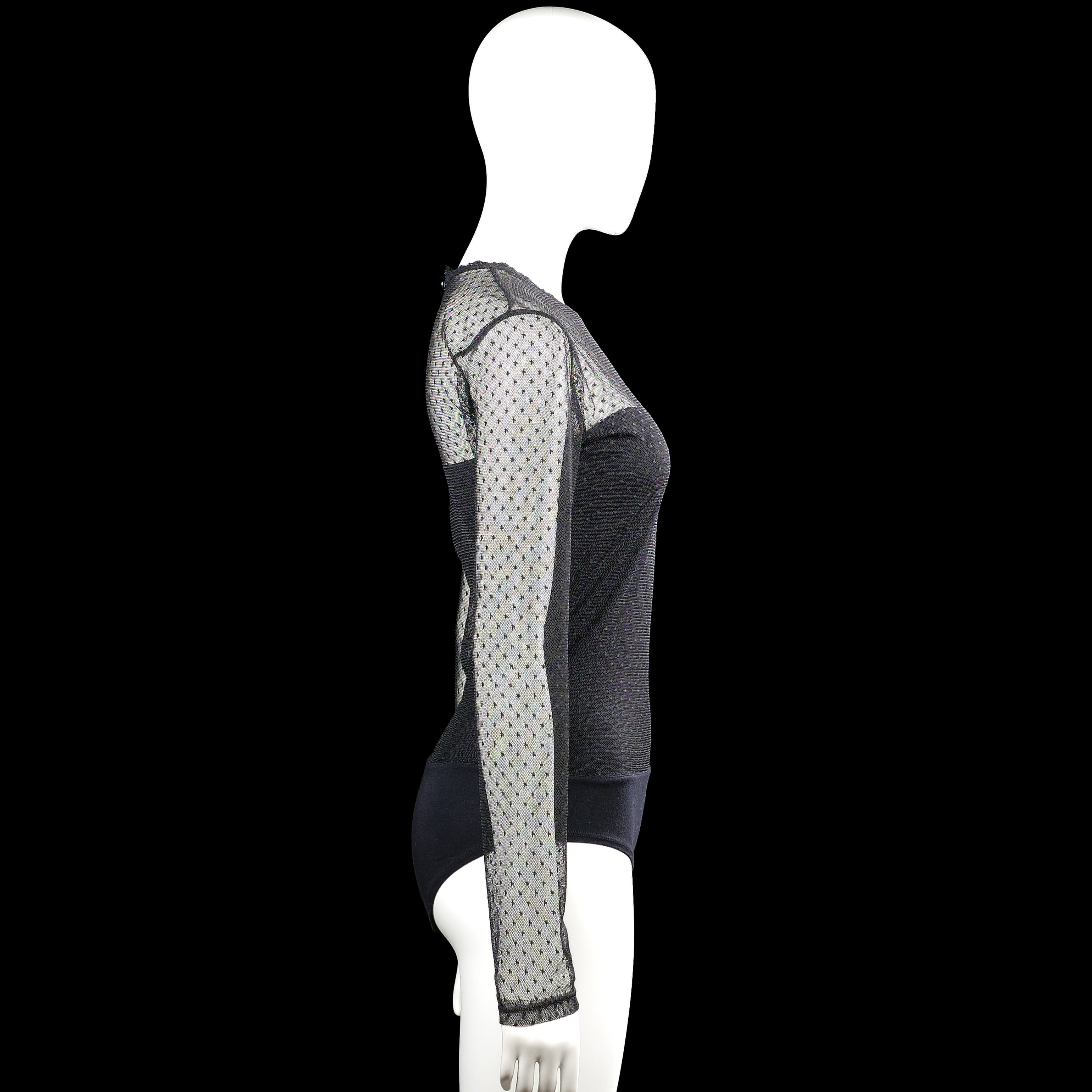 Bodysuit - Black & Light Gray - Size M