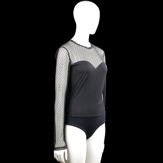 Bodysuit - Black & Light Gray - Size M
