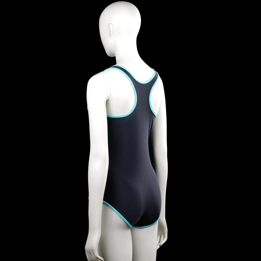 Bodysuit - Navy & Turquoise - Size 170