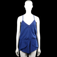 Hunkemöller - Tank top - Royal Blue - Size M - Royal blue solid sleeveless top with thin shoulder straps and a V-neckline with lace trim. Straight hem with no visible closures.