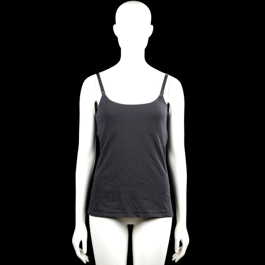 H&m mama - Tank top - Charcoal - Size S - Charcoal solid sleeveless camisole with thin adjustable shoulder straps and a scoop neckline. Straight hem with no visible closures.