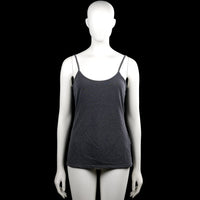 H&m basics - Tank top - Charcoal - Size M - Charcoal solid camisole with thin shoulder straps and a scoop neckline. Features a straight hem with no visible closures or pockets.